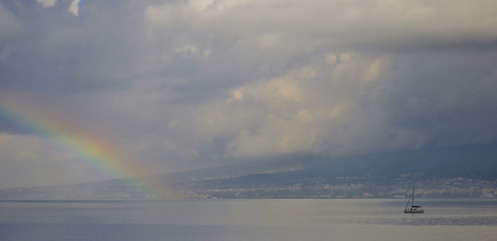 Napoli - Rainbow and Boat in Napoli