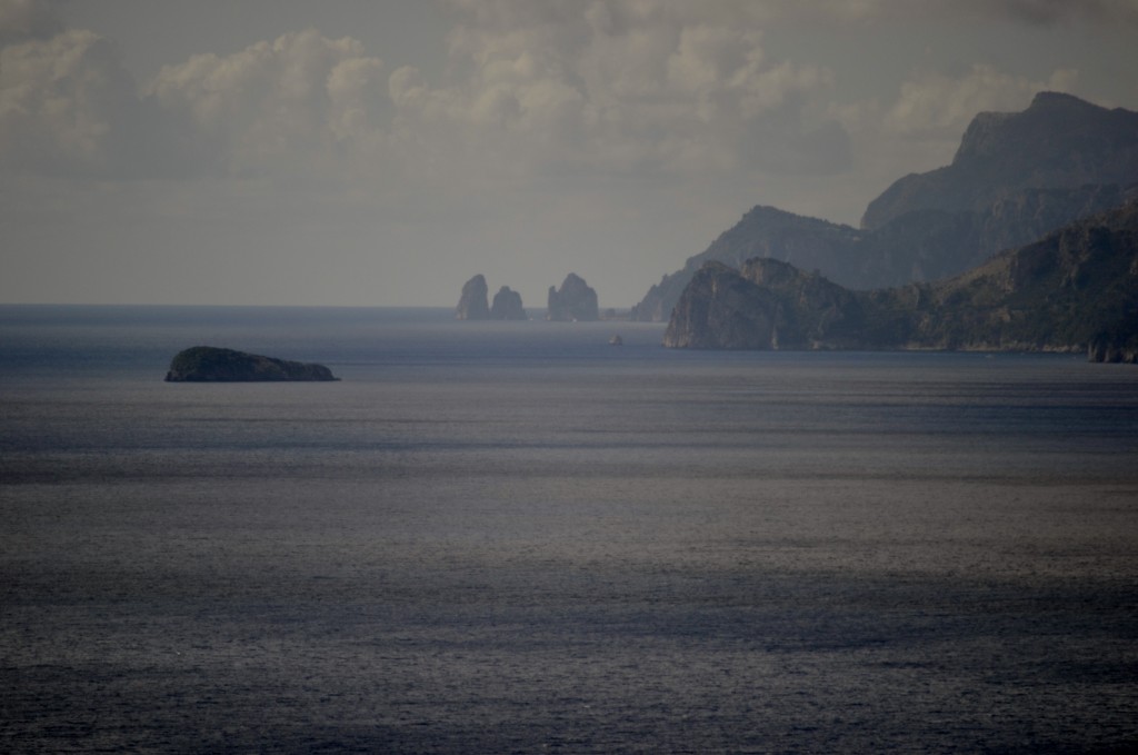 Napoli - The Island of Capri in the Distance