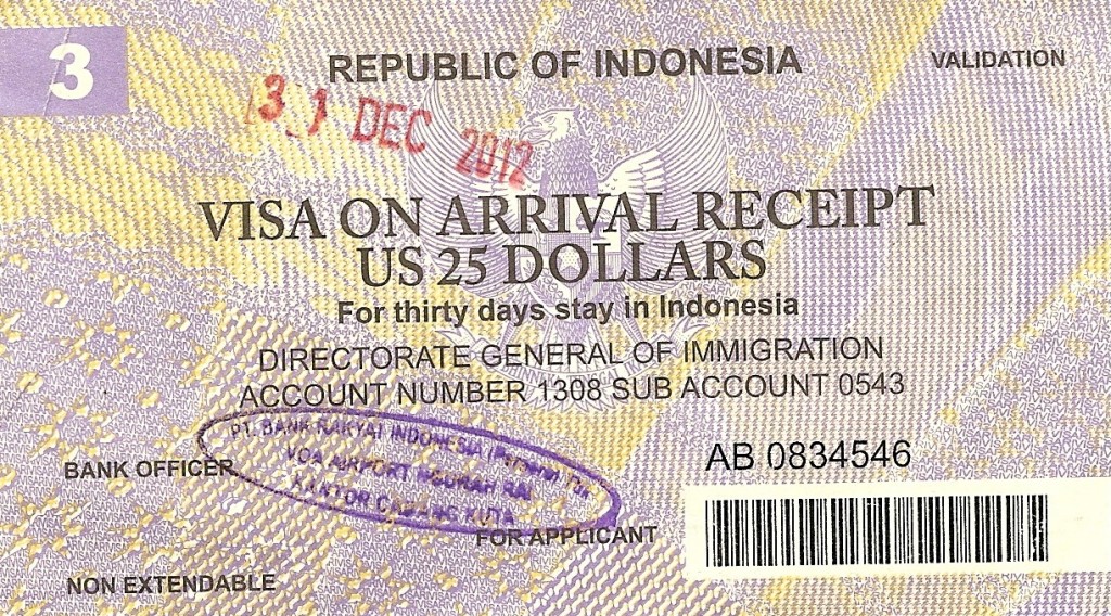 4 - Visa on Arrival for Bali