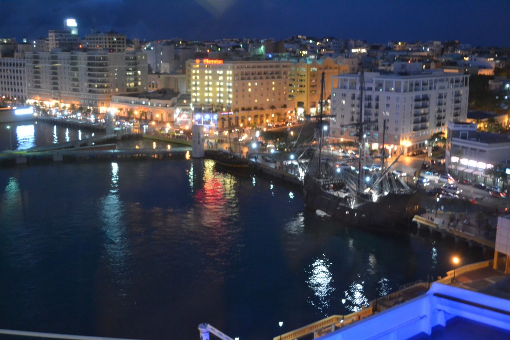 16 Old San Juan at Night from the Carnival Liberty, 1.24.16