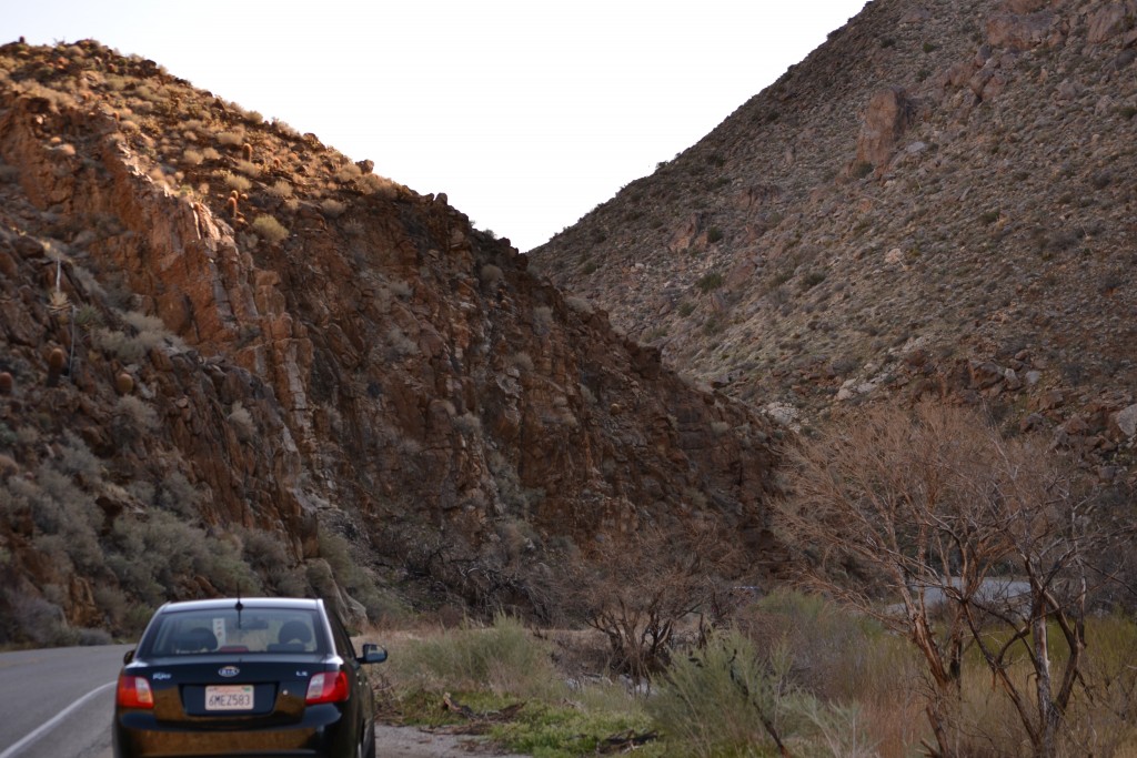 3 Rocks against the Rental Car